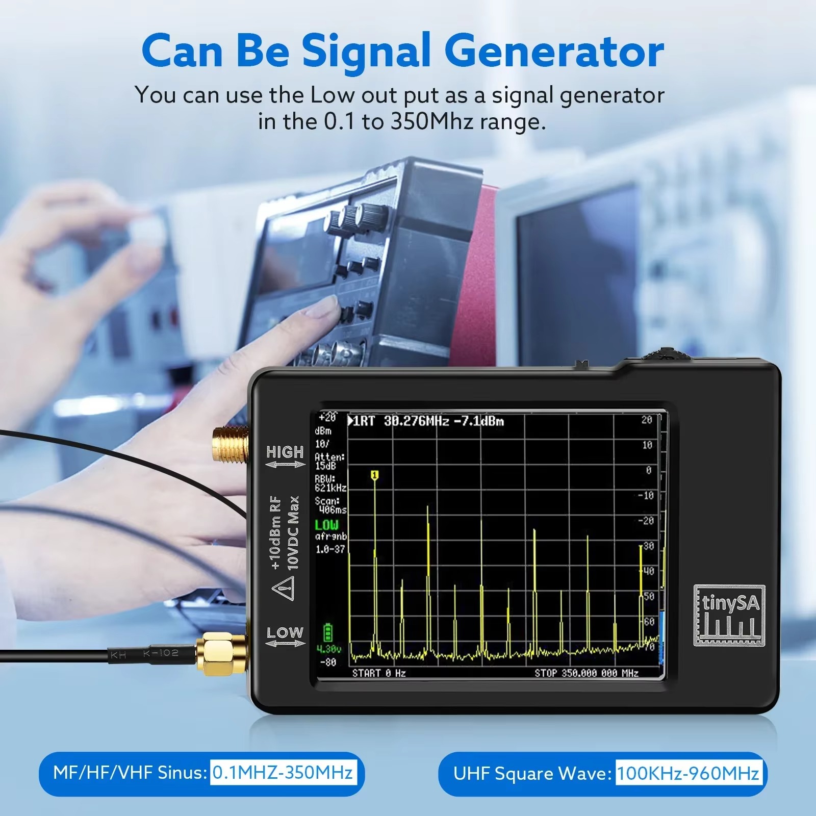 Ulepszony mały analizator widm – Signal Generator Spectrum Analyzer recenzja i cena